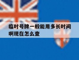 临时号牌一般能用多长时间啊现在怎么查的简单介绍
