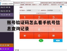 账号验证码怎么看手机号信息查询记录
