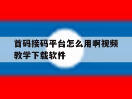 首码接码平台怎么用啊视频教学下载软件的简单介绍