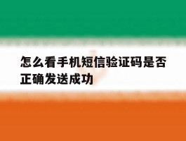 怎么看手机短信验证码是否正确发送成功
