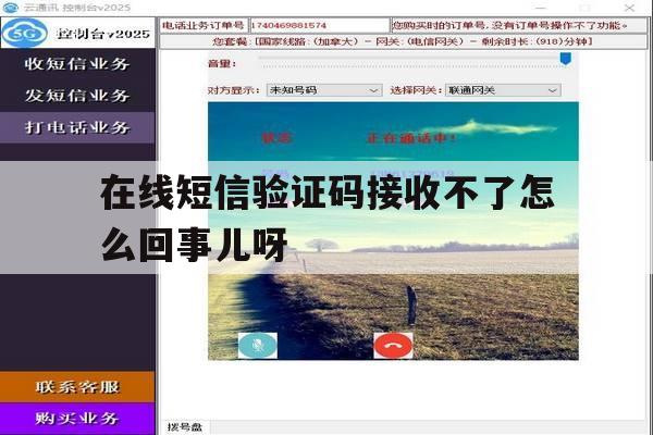 关于在线短信验证码接收不了怎么回事儿呀的信息 关于在线短信验证码接收不了怎么回事儿呀的信息