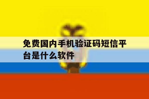 免费国内手机验证码短信平台是什么软件 免费国内手机验证码短信平台是什么软件