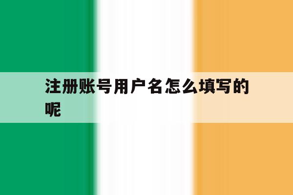 注册账号用户名怎么填写的呢 注册账号用户名怎么填写的呢