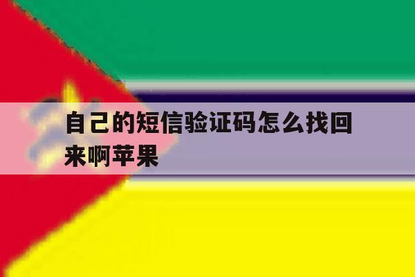 自己的短信验证码怎么找回来啊苹果 自己的短信验证码怎么找回来啊苹果