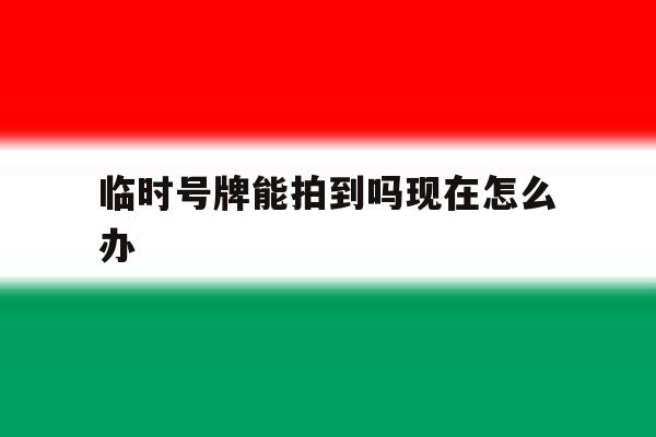临时号牌能拍到吗现在怎么办 临时号牌能拍到吗现在怎么办