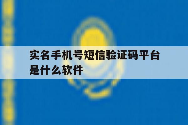实名手机号短信验证码平台是什么软件 实名手机号短信验证码平台是什么软件