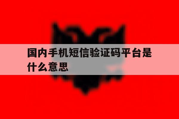 国内手机短信验证码平台是什么意思 国内手机短信验证码平台是什么意思