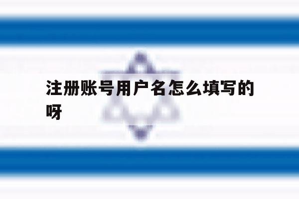 注册账号用户名怎么填写的呀的简单介绍 注册账号用户名怎么填写的呀的简单介绍