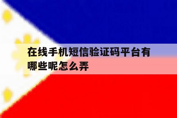 在线手机短信验证码平台有哪些呢怎么弄 在线手机短信验证码平台有哪些呢怎么弄