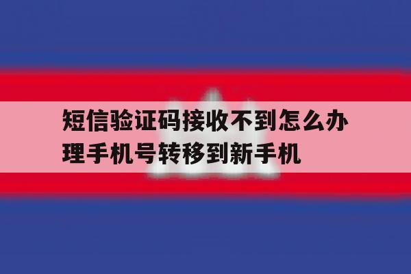 关于短信验证码接收不到怎么办理手机号转移到新手机的信息 关于短信验证码接收不到怎么办理手机号转移到新手机的信息