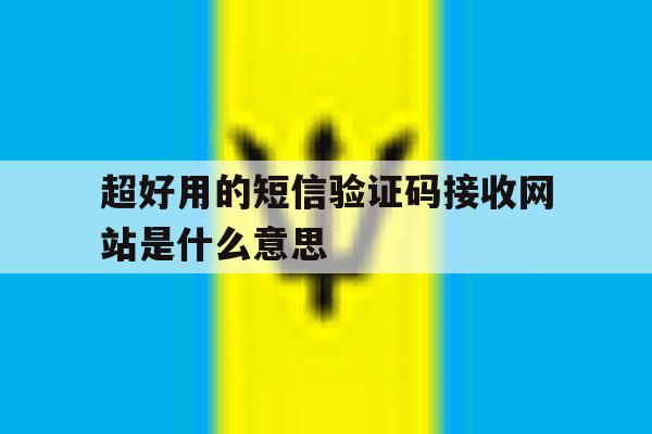 超好用的短信验证码接收网站是什么意思 超好用的短信验证码接收网站是什么意思