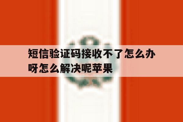 短信验证码接收不了怎么办呀怎么解决呢苹果 短信验证码接收不了怎么办呀怎么解决呢苹果