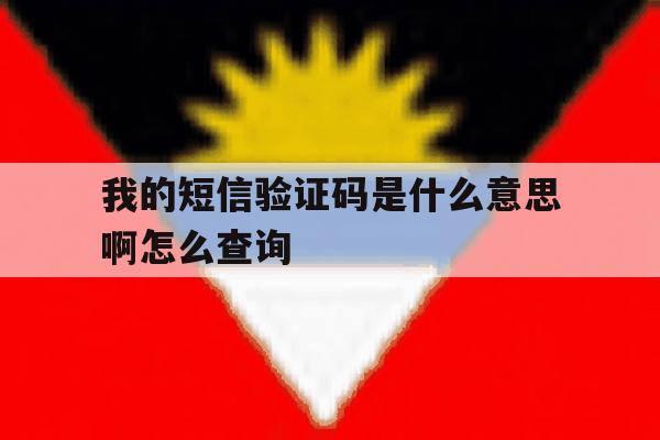 我的短信验证码是什么意思啊怎么查询 我的短信验证码是什么意思啊怎么查询