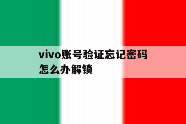 vivo账号验证忘记密码怎么办解锁 vivo账号验证忘记密码怎么办解锁