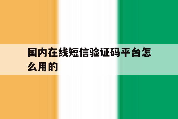 国内在线短信验证码平台怎么用的 国内在线短信验证码平台怎么用的