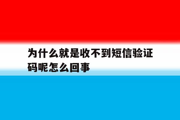 为什么就是收不到短信验证码呢怎么回事 为什么就是收不到短信验证码呢怎么回事