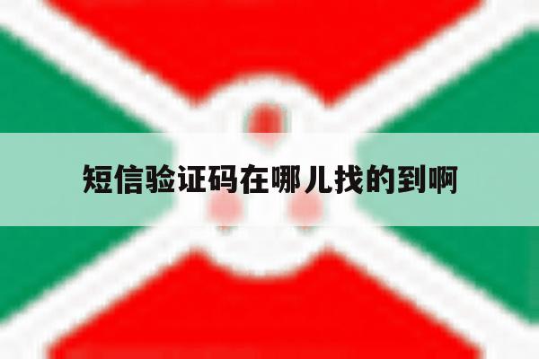 短信验证码在哪儿找的到啊 短信验证码在哪儿找的到啊