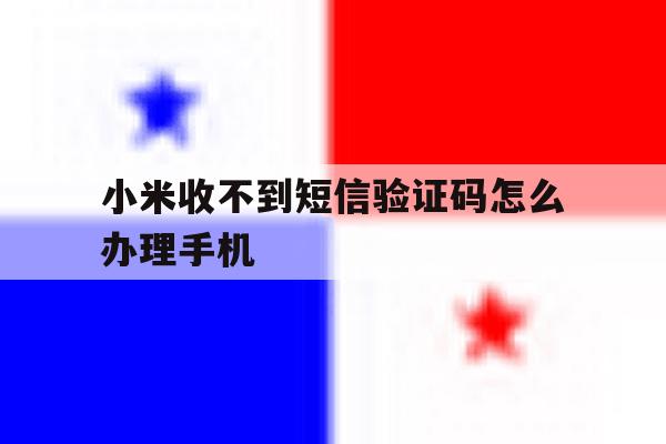 小米收不到短信验证码怎么办理手机 小米收不到短信验证码怎么办理手机