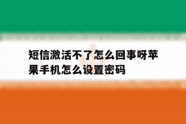 短信激活不了怎么回事呀苹果手机怎么设置密码的简单介绍 短信激活不了怎么回事呀苹果手机怎么设置密码的简单介绍