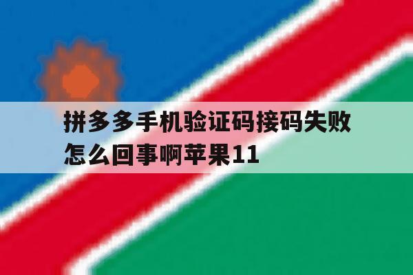 拼多多手机验证码接码失败怎么回事啊苹果11的简单介绍 拼多多手机验证码接码失败怎么回事啊苹果11的简单介绍