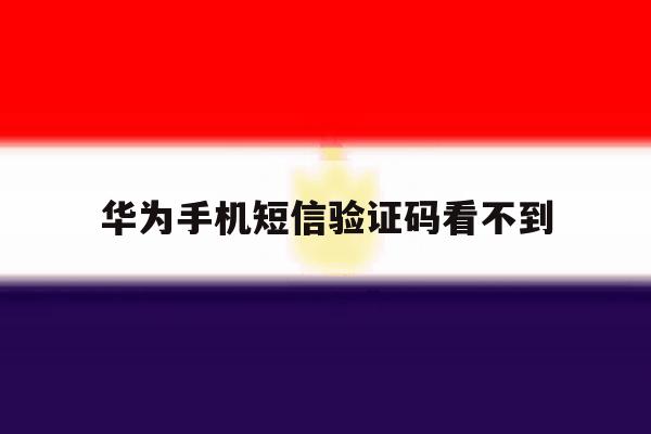 华为手机短信验证码看不到 华为手机短信验证码看不到