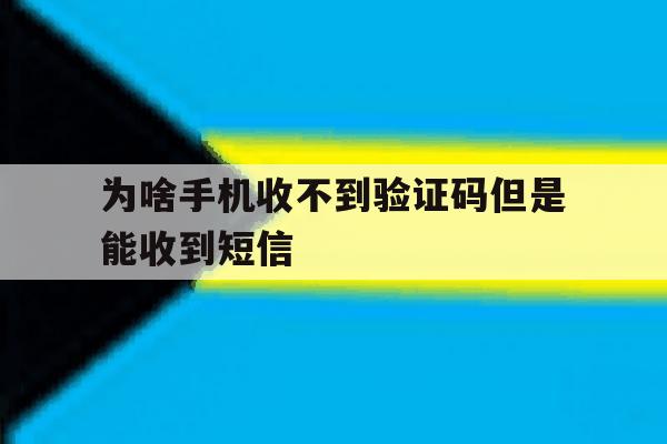 为啥手机收不到验证码但是能收到短信 为啥手机收不到验证码但是能收到短信