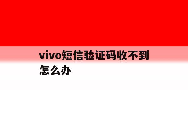 vivo短信验证码收不到怎么办 vivo短信验证码收不到怎么办